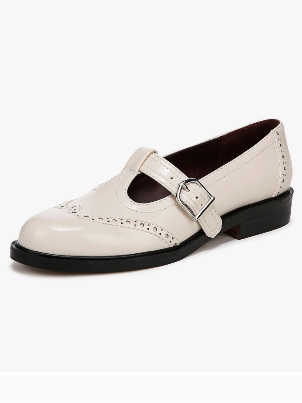 Franco Sarto Marson Cream Patent Mary Jane Loafers
